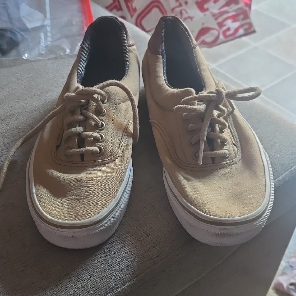 Vans Tan Canvas Sneakers